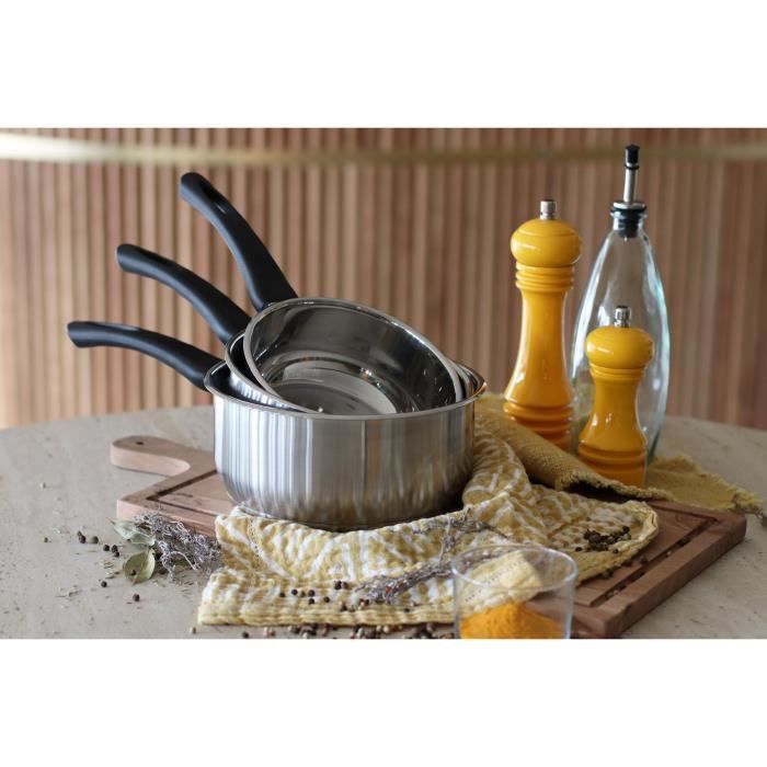 Casserole - MENASTYL - 6020240 - Stainless steel - 14 cm - Suitable for all heat sources including induction