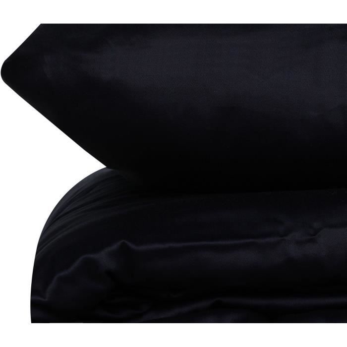 Bedding set - 1 duvet cover 220 x 240 cm + 2 pillowcases 60 x 60 cm - 100% cotton satin - Blue