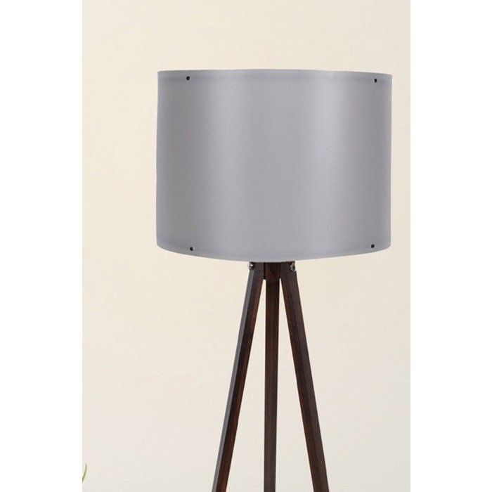 Lampadaire D BY M.RED Grey Walnut - MDF - Abat-jour polypropylene - Style scandinave