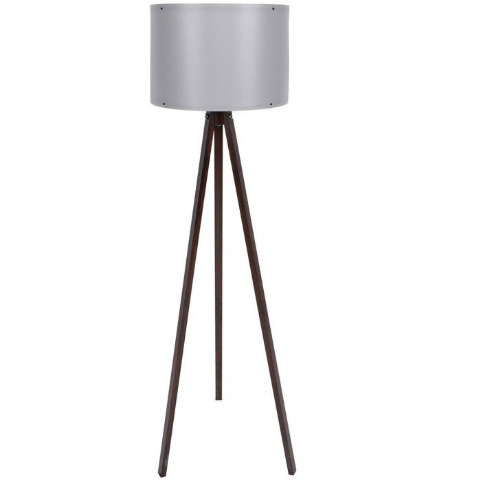 Lampadaire D BY M.RED Grey Walnut - MDF - Abat-jour polypropylene - Style scandinave