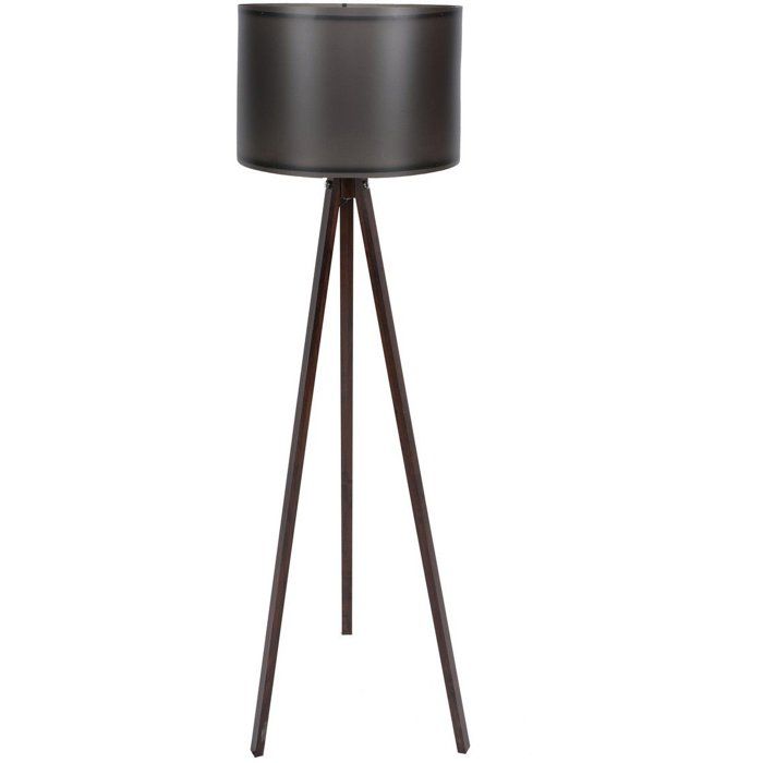 Lampadaire D BY M.RED Black Walnut - MDF - Abat-jour polypropylene - Style nordique