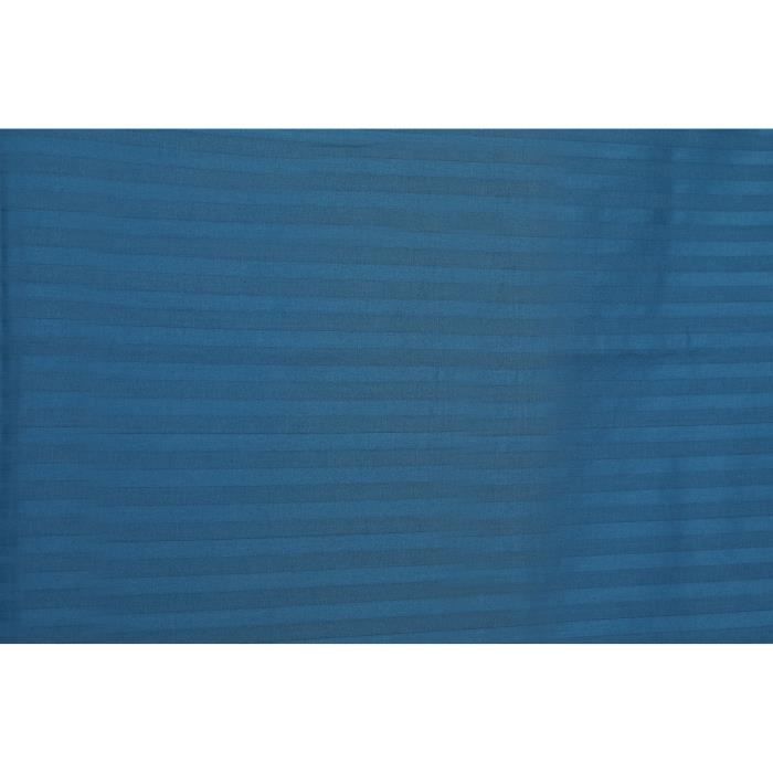 Bedding set - 1 duvet cover 220 x 240 cm + 2 pillowcases 60 x 60 cm - 100% cotton satin - Blue