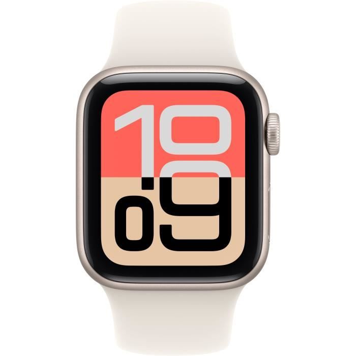 Apple Watch SE 3 GPS + Cellular - 40mm - Boîtier Starlight Aluminium  - Bracelet Starlight Sport Band - M/L