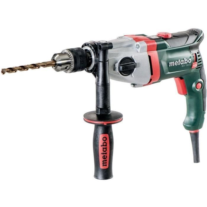 Drill - METABO - BEV 1300-2 - Keyed chuck - Additional handle - Concrete