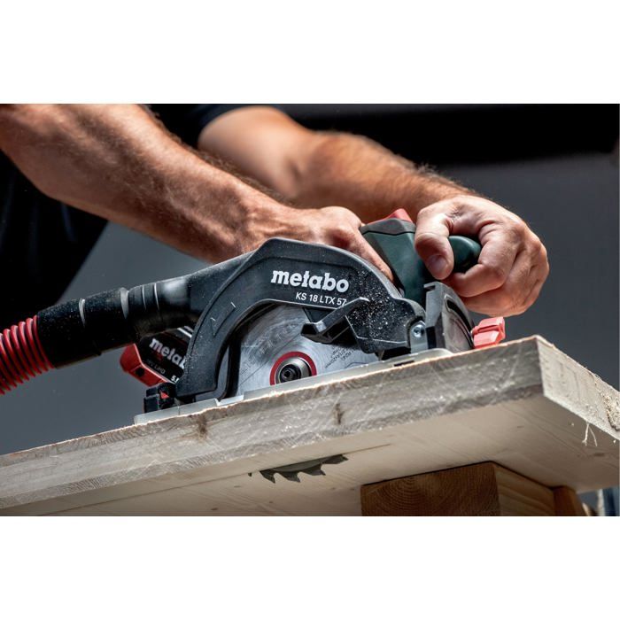 Cordless portable circular saw - METABO - KS 18 LTX 57 - 18 V - MetaBOX 340