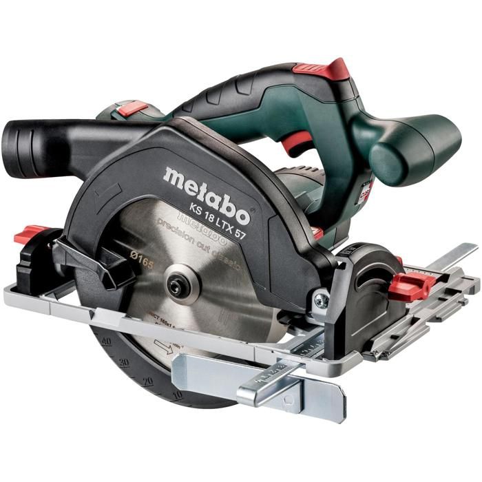 Cordless portable circular saw - METABO - KS 18 LTX 57 - 18 V - MetaBOX 340