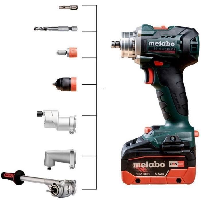 Cordless drill driver - METABO - BS 18 LTX BL QI - 18 V - MetaBOX 145 L