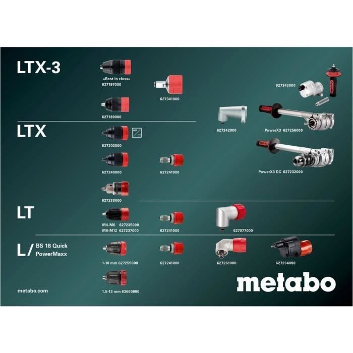 Cordless drill driver - METABO - BS 18 LTX BL QI - 18 V - MetaBOX 145 L