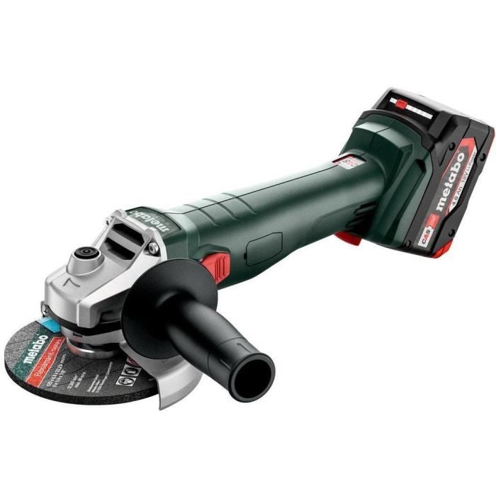Cordless angle grinder - METABO - W 18 L 9-125 - 18 V - MetaBOX 165 L