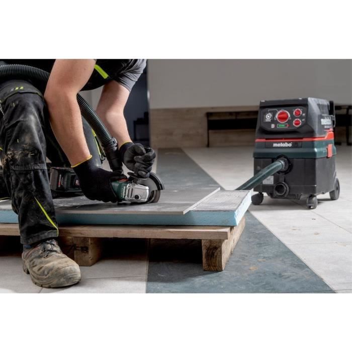 Cordless angle grinder - METABO - W 18 L 9-125 - 18 V - MetaBOX 165 L