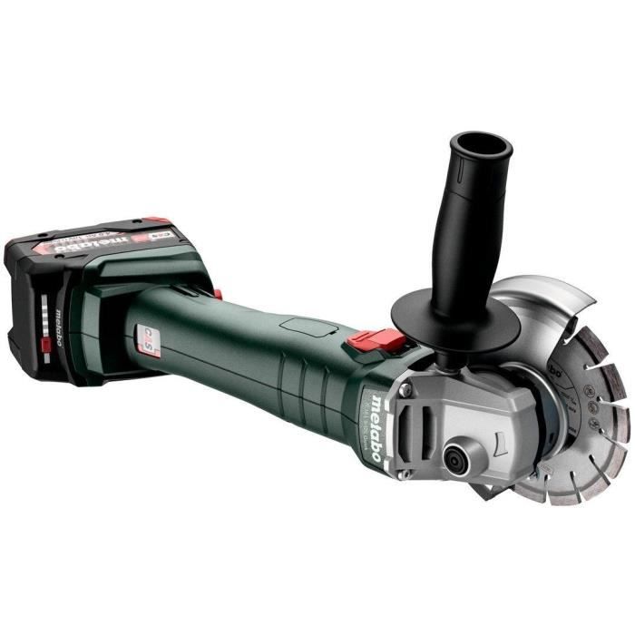 Cordless angle grinder - METABO - W 18 L 9-125 - 18 V - MetaBOX 165 L