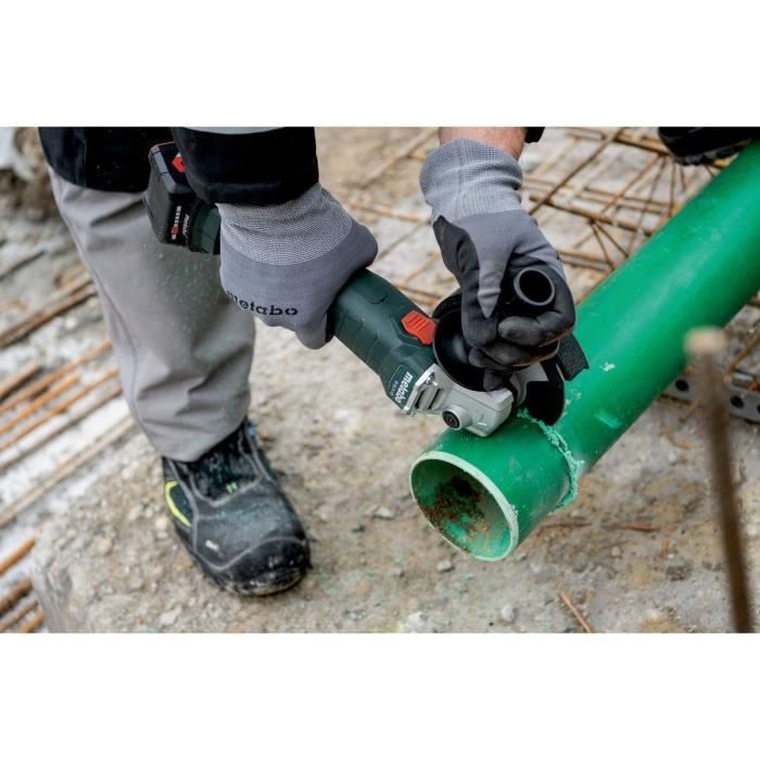 Cordless angle grinder - METABO - W 18 L 9-125 - 18 V - MetaBOX 165 L