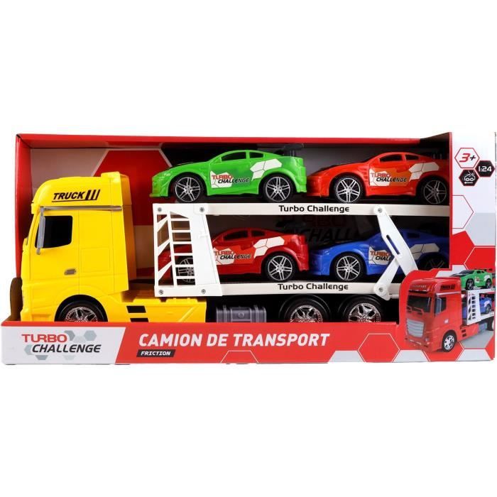 Transport Truck - TURBO CHALLENGE - Intervention Vehicles - 1/24 - Friction Vehicle - Random Color