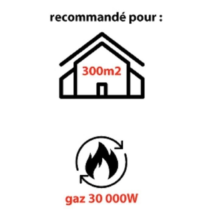 MECAFER Gas heater with built-in turbine 30000 W MH30000G