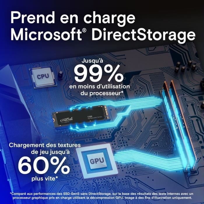 Crucial T700 - Internal SSD - 4 TB - PCI Express 5.0 (NVMe)
