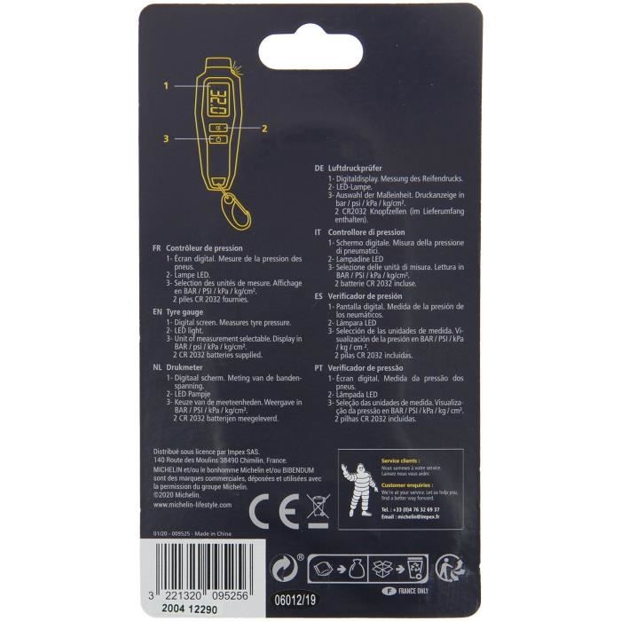 Digital pressure controller - MICHELIN - 9525 - From 0.05 bars to 7 bars - Accuracy of 0.05 bars