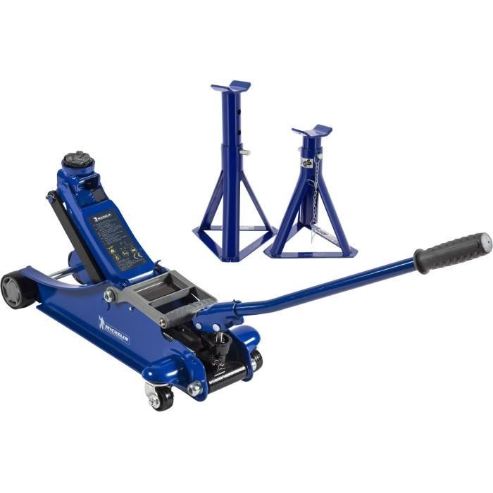 Hydraulic rolling jack - MICHELIN - 9558 - Lifting capacity: 1800 kg - Lifting height: 105mm to 350mm.
