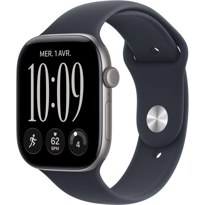 Apple Watch Series 12 GPS - 46 mm - Space Gray Aluminum Case - Navy Blue Sport Band - M/L