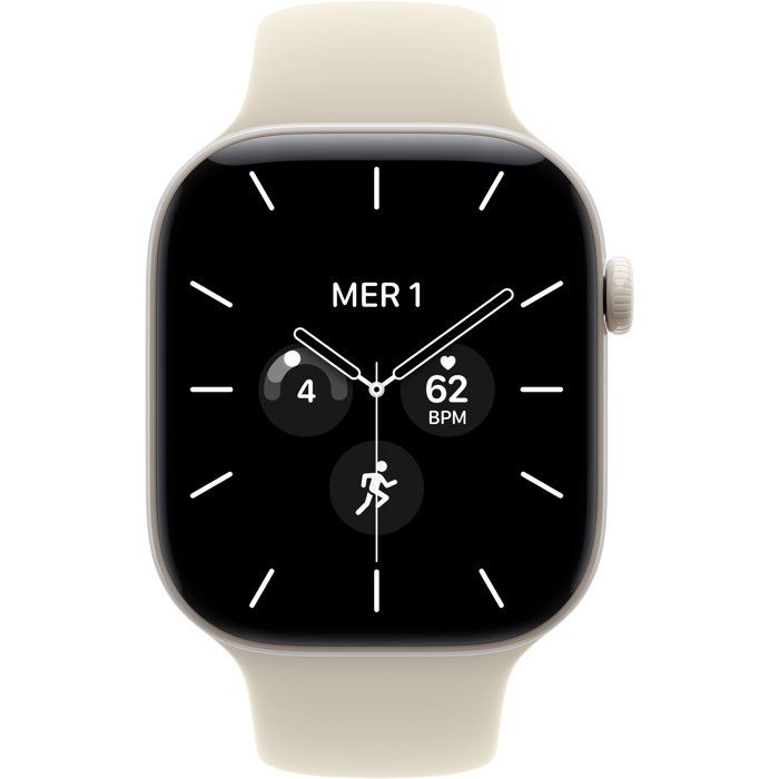Apple Watch Series 12 GPS + Cellular - 46mm - Pearl White Ceramic Case - Sand Sport Band - S/M