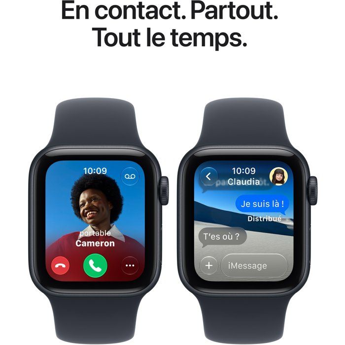 Apple Watch SE 3 GPS - 40 mm - Midnight Aluminum Case - Navy Blue Sport Band - M/L