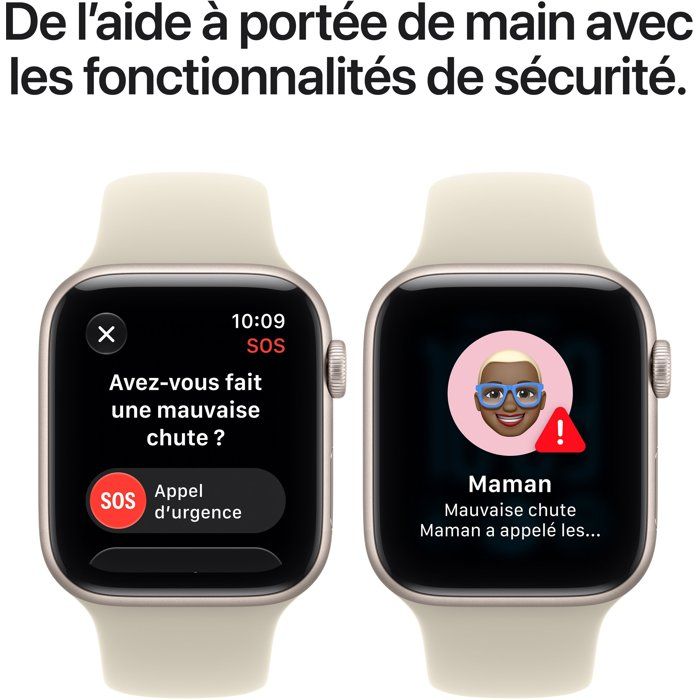 Apple Watch SE 3 GPS - 44 mm - Starlight Aluminum Case - Sand Sport Band - M/L