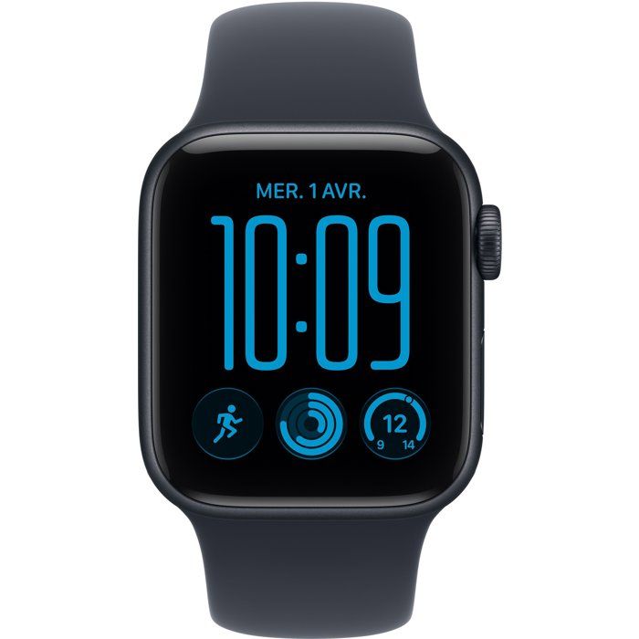 Apple Watch SE 3 GPS + Cellular - 40 mm - Midnight Aluminum Case - Navy Blue Sport Band - S/M
