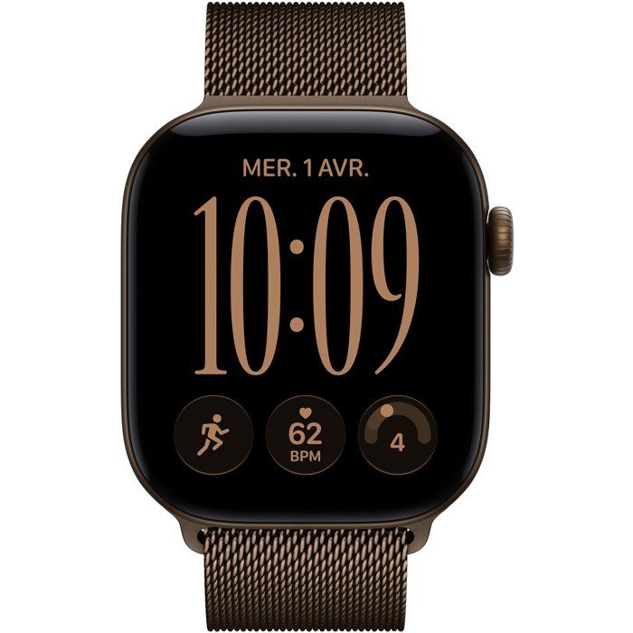 APPLE Watch Series 12 GPS + Cellular - 42mm - Boîtier Dark Bronze Aluminium - Bracelet Dark Bronze Milanese Loop