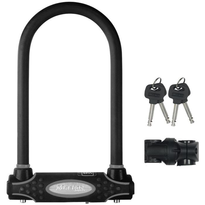U-Lock Bike Lock - MASTER LOCK - 8195EURDPROCOLWR - Hardened Steel, Key, Red