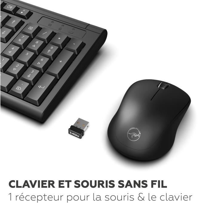 Keyboard and mouse set - MOBILITY LAB - Alpha - Ergonomic - Wireless - Integrated numeric keypad