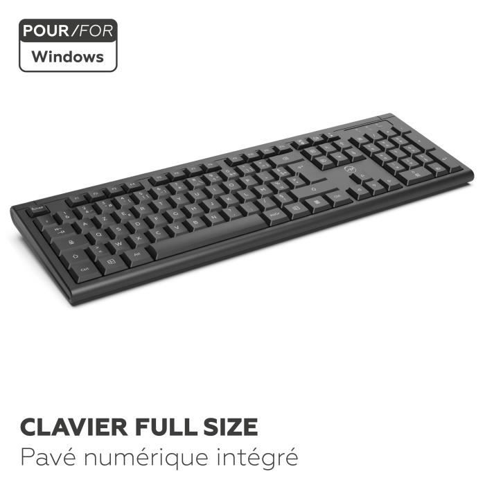 Keyboard and mouse set - MOBILITY LAB - Alpha - Ergonomic - Wireless - Integrated numeric keypad