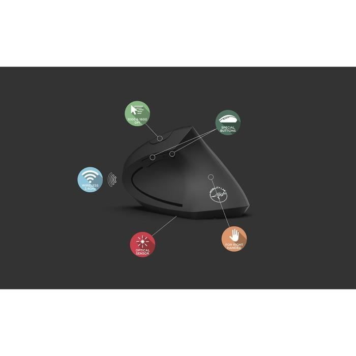 Vertical wireless ergonomic mouse - MOBILITY - 2.4Ghz