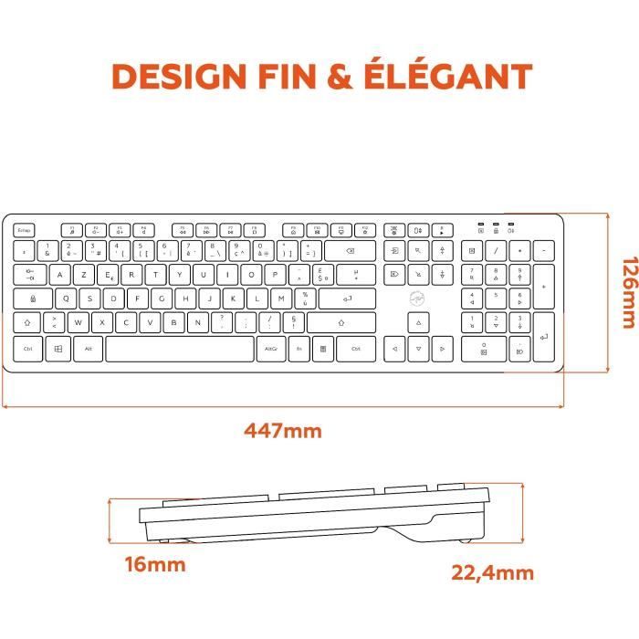Wireless keyboard - MOBILITY LAB - Premium - AZERTY - Black