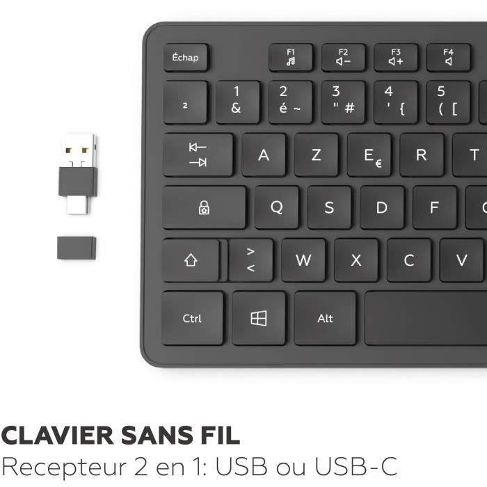 Wireless keyboard - MOBILITY LAB - Premium - AZERTY - Black