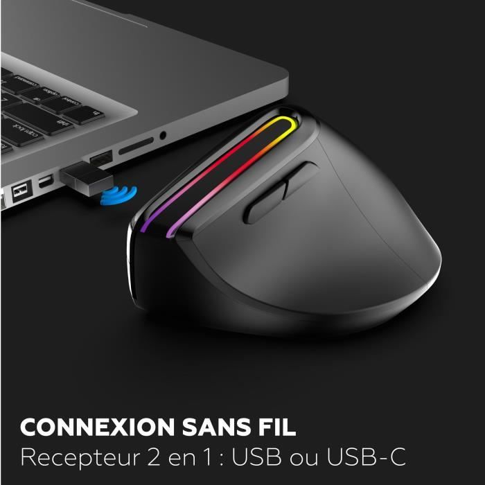 Ergonomic Mouse - Wireless - MOBILITY LAB - ML314259 - Black