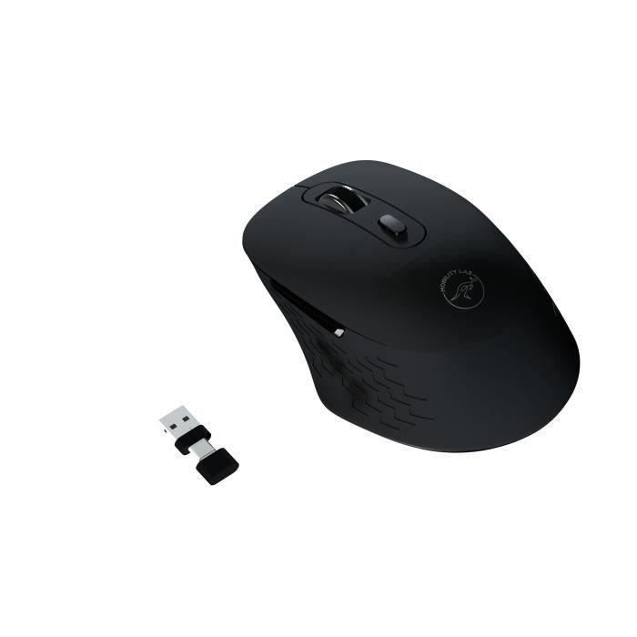 Wireless mouse - MOBILITY LAB - Omega - Bluetooth and 2.4GHz receiver - Black - Silent clicks - Adjustable precision