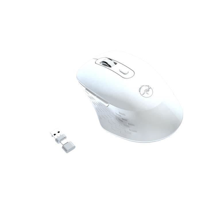 Wireless mouse - MOBILITY LAB - Omega - Bluetooth and 2.4GHz receiver - White - Silent clicks - Adjustable precision