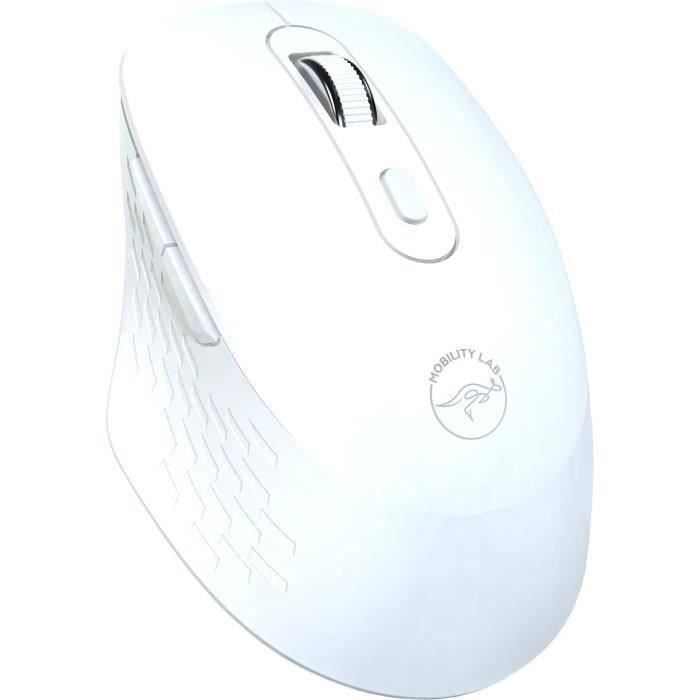 Wireless mouse - MOBILITY LAB - Omega - Bluetooth and 2.4GHz receiver - White - Silent clicks - Adjustable precision
