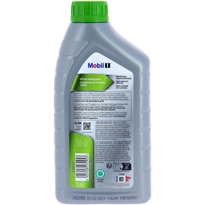 Engine oil can - MOBIL1 - 5W30 ESP - 1 L - 4 seasons