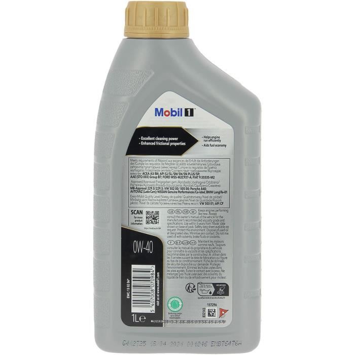 Engine oil can - MOBIL1 - 0W-40 FS - 1 L - 4 seasons