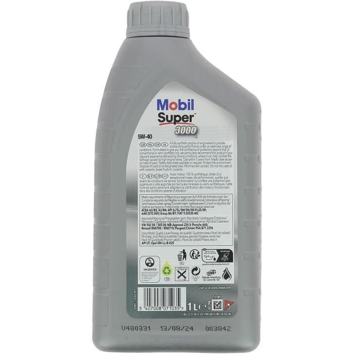 Engine oil can - MOBIL - S3000 5W40 - 1 L - 4 seasons