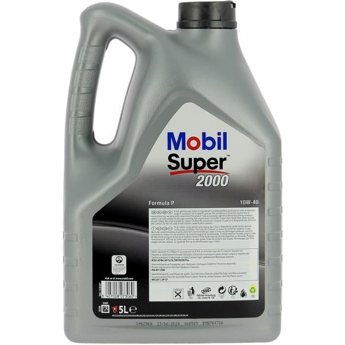 Engine oil can - MOBIL - S2000 10W40 Formula-P - 5 L - 4 seasons