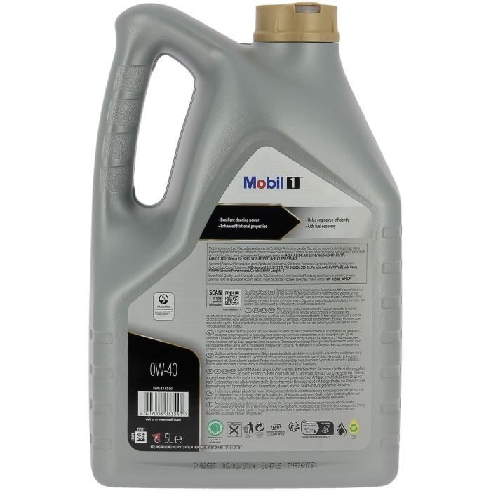 Engine oil can - MOBIL1 - 0W-40 FS - 5 L - 4 seasons