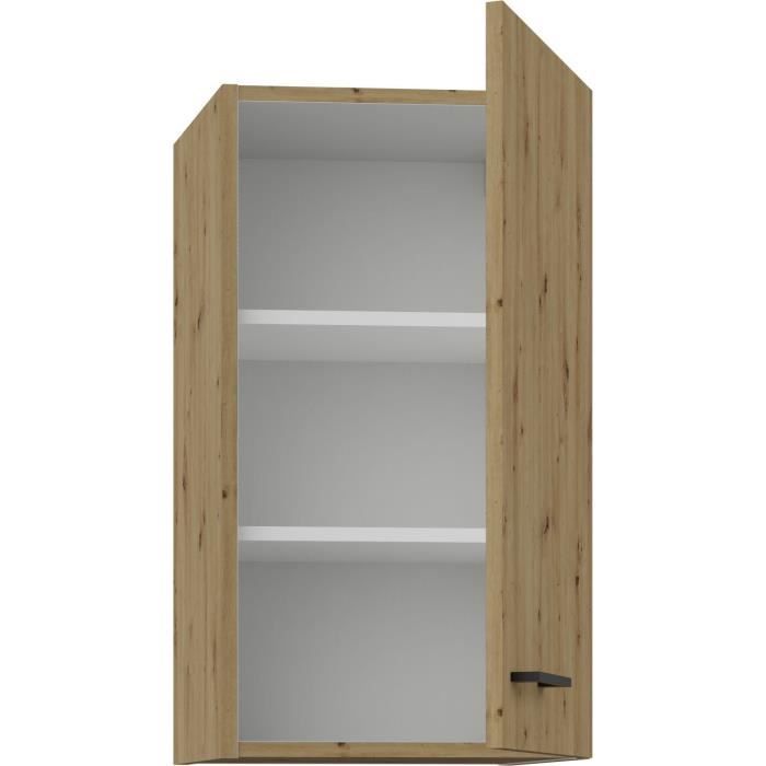 High cabinet - MODENA - 40 cm - Artisan oak and matt black - CUISINIER