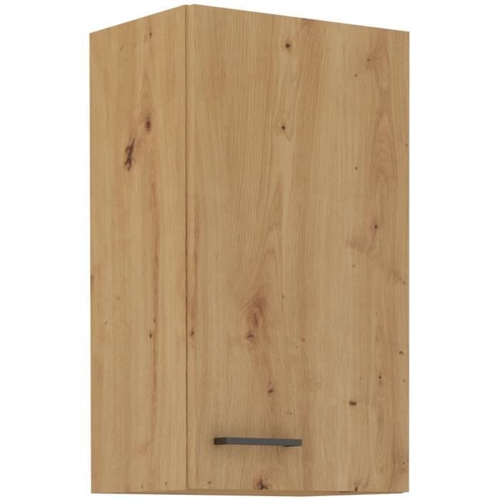 High cabinet - MODENA - 40 cm - Artisan oak and matt black - CUISINIER