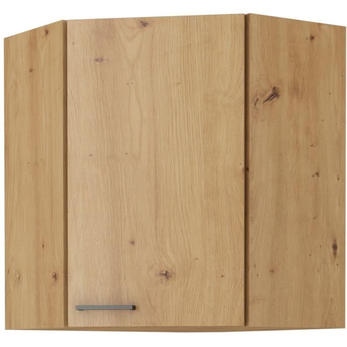 High corner unit - MODENA - 89 x 89 cm - Artisan oak and matt black - CUISINIER