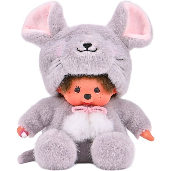 Monchhichi Mouse Plush Toy - BANDAI EXCLUSIVE - Monchhichi - Super-soft 20 cm plush toys for children and adults—ages 2 and up