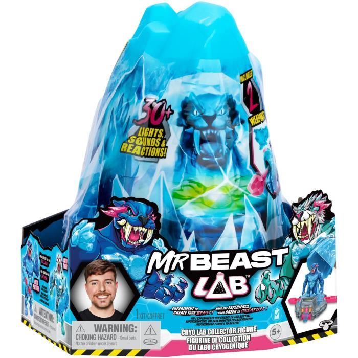 Cryo Lab - MOOSE TOYS - Mr. Beast Lab - 18 cm, 30 Lights and Sounds, 2 Collectible Beasts