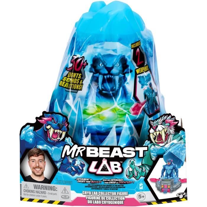 Cryo Lab - MOOSE TOYS - Mr. Beast Lab - 18 cm, 30 Lights and Sounds, 2 Collectible Beasts