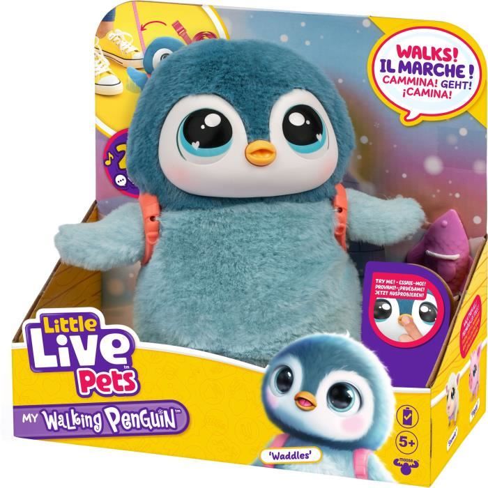 My Little Penguin - MOOSE TOYS - LITTLE LIVE PETS - Interactive electronic penguin with accessories