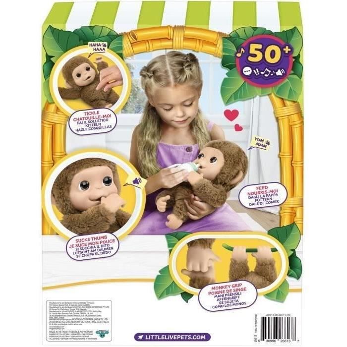 My Baby Monkey - MOOSE TOYS - LITTLE LIVE PETS - Interactive monkey with accessories